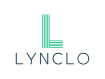 A logo for lynclo with a green letter l on a white background.