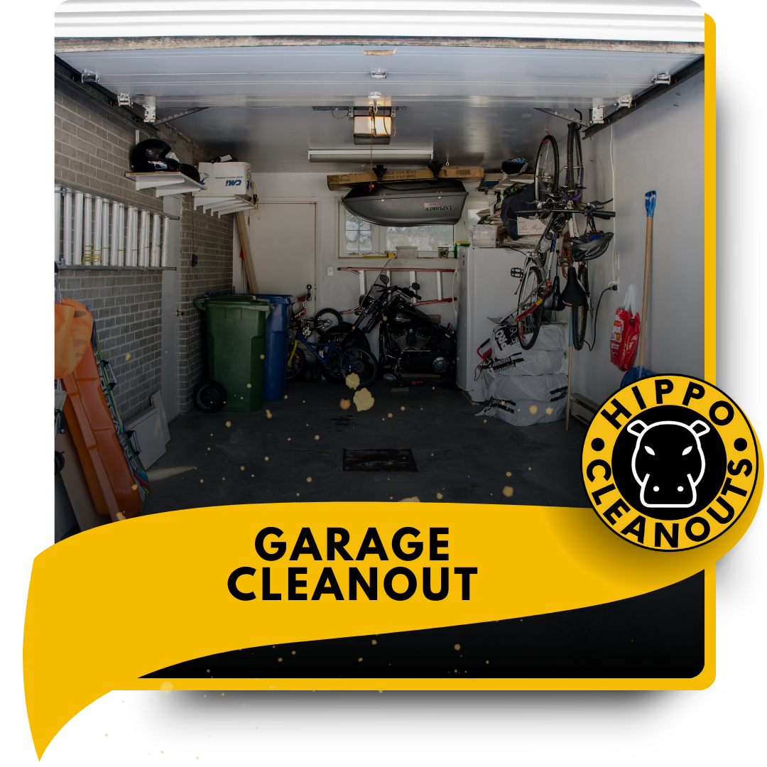 A discarded things inside a garage.