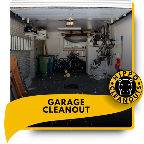 A discarded things inside a garage.