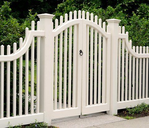 Wooden gates and railings 