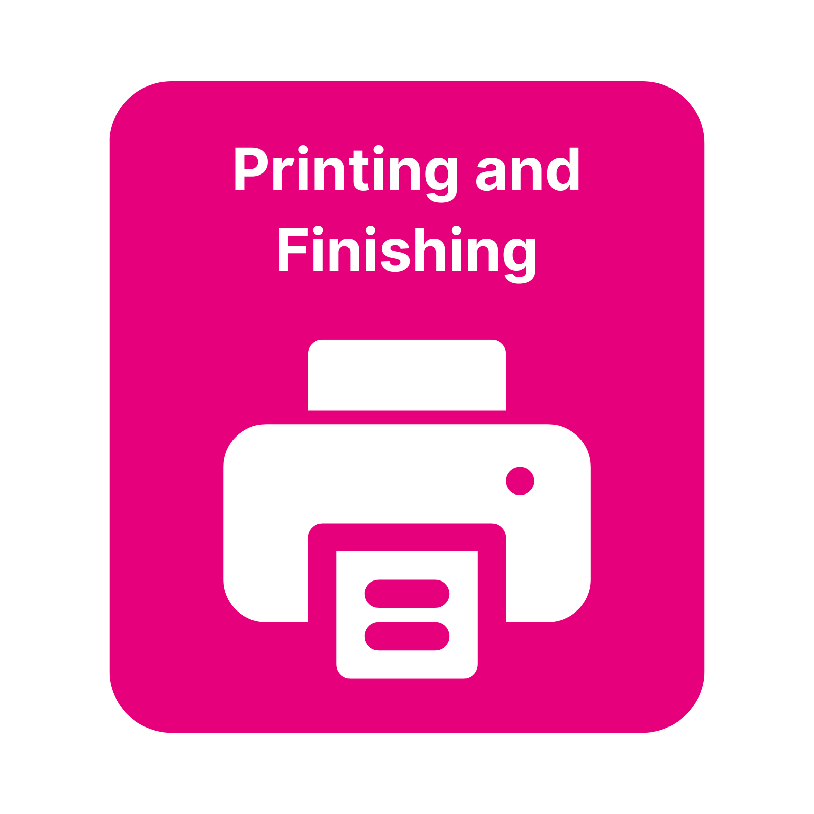 Icon of printing with the text 