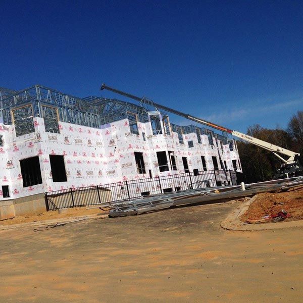 Building Site with Lifting Machine — Kings Mountain, NC — Coleman Contractors Inc