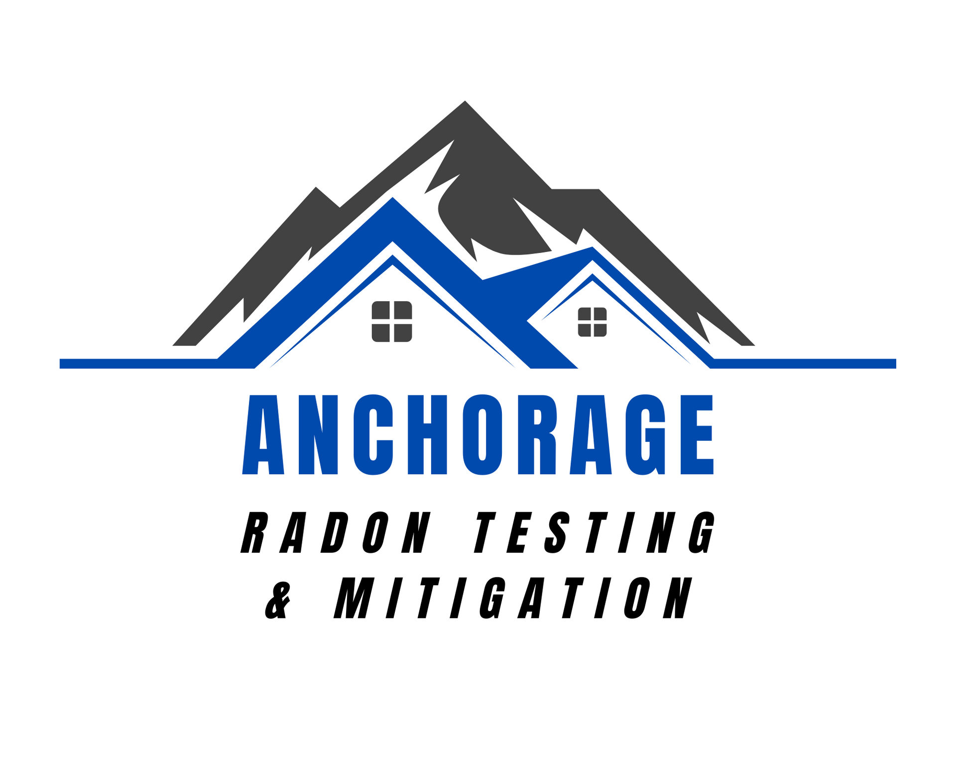 A logo for anchorage radon testing and mitigation