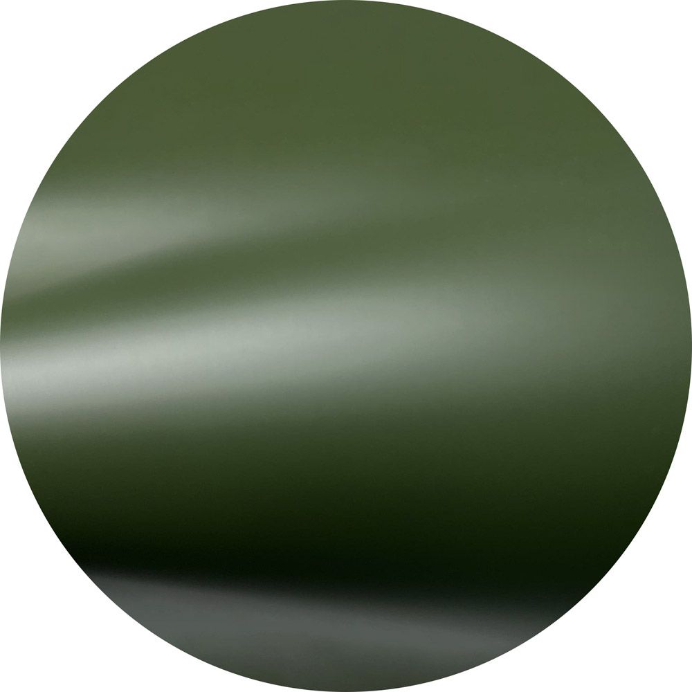 A green circle with a slight curve in the middle