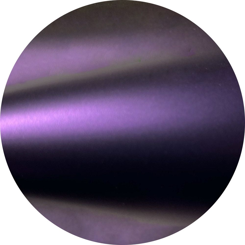 A close up of a purple circle on a white background