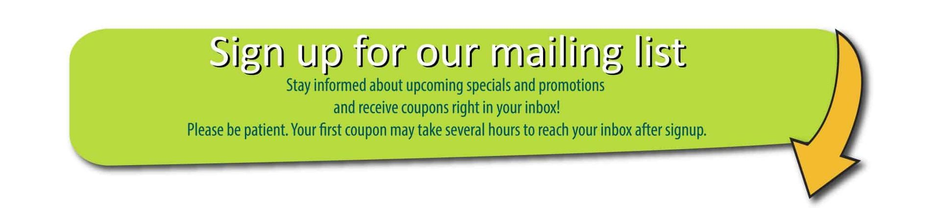 Sign Up for Special Offers