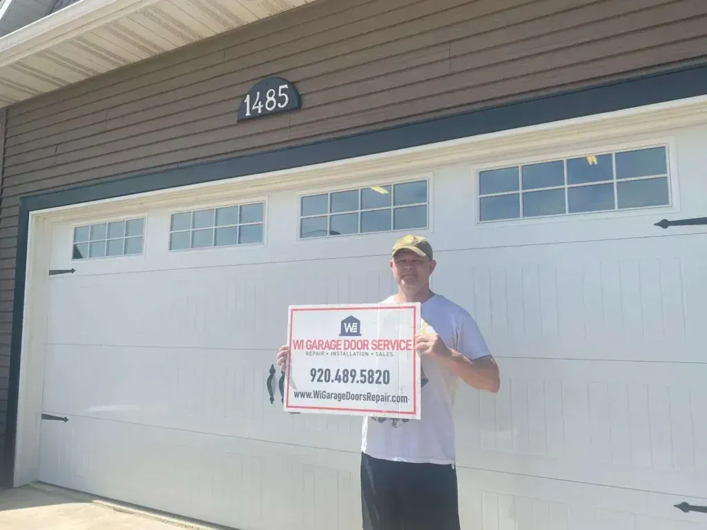 A person holding a sign for