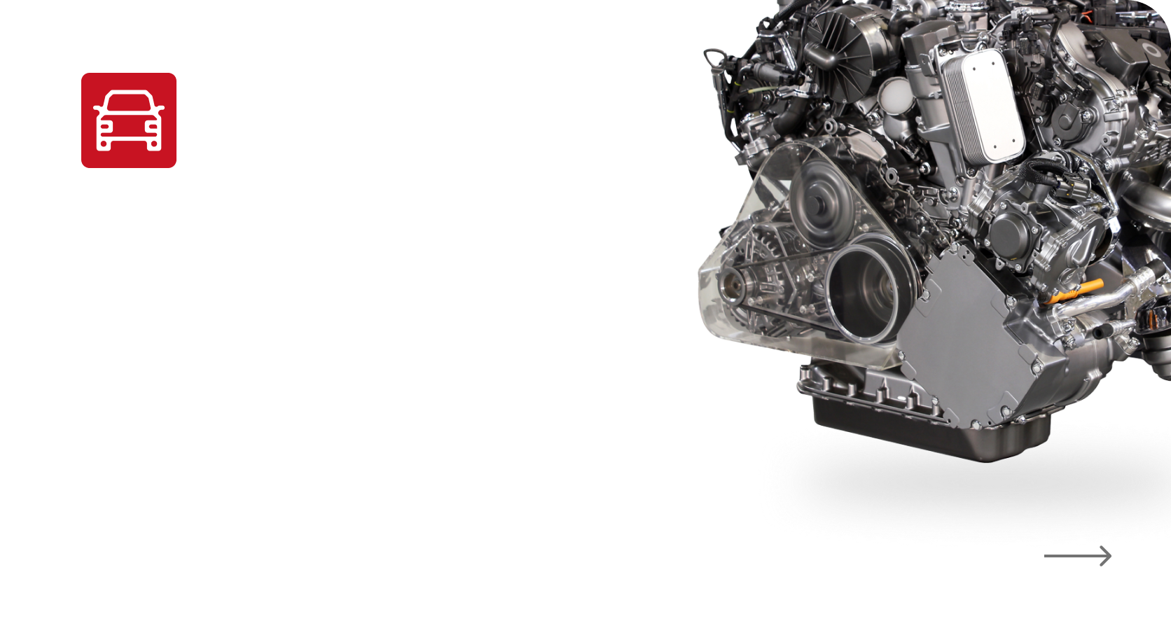 Car engine and red car icon.