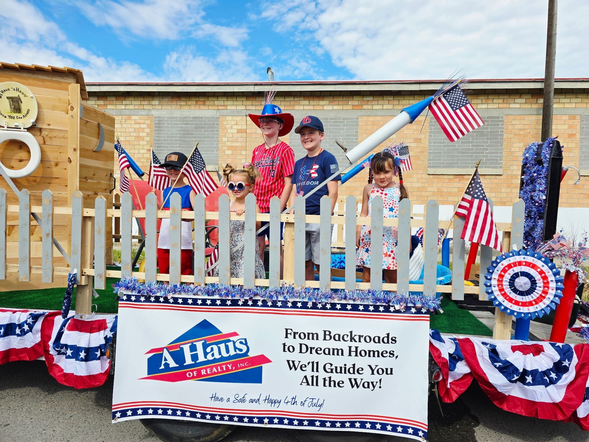 A Haus of Realty Fourth Of July Parade Float