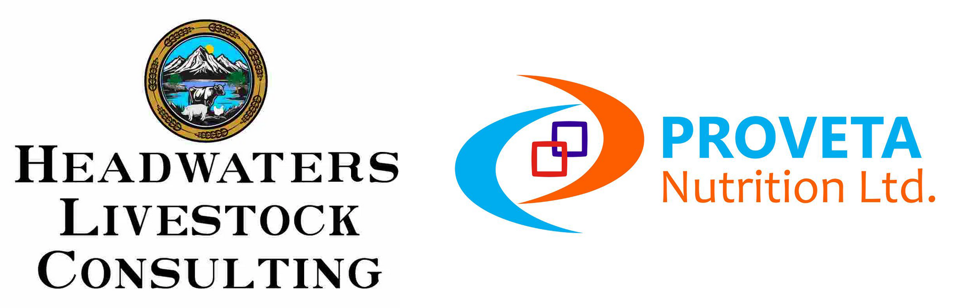 Logos for Headwaters Livestock Consulting and Proveta Nutrition Ltd.