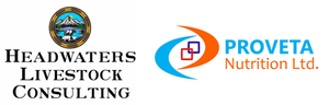 Logos for Headwaters Livestock Consulting and Proveta Nutrition Ltd.