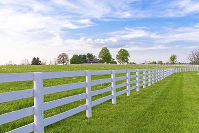 White Wood Fence on Farm Field — Indianapolis, IN — Duke Fence Co., Inc.