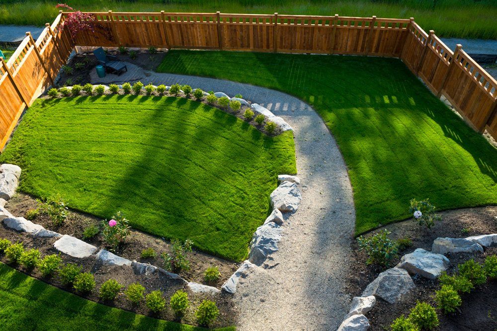 Top View of Backyard With Landscape — Indianapolis, IN — Duke Fence Co., Inc.