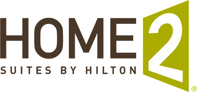 A logo for home 2 suites by hilton