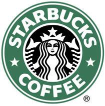 A starbucks coffee logo with a woman on it
