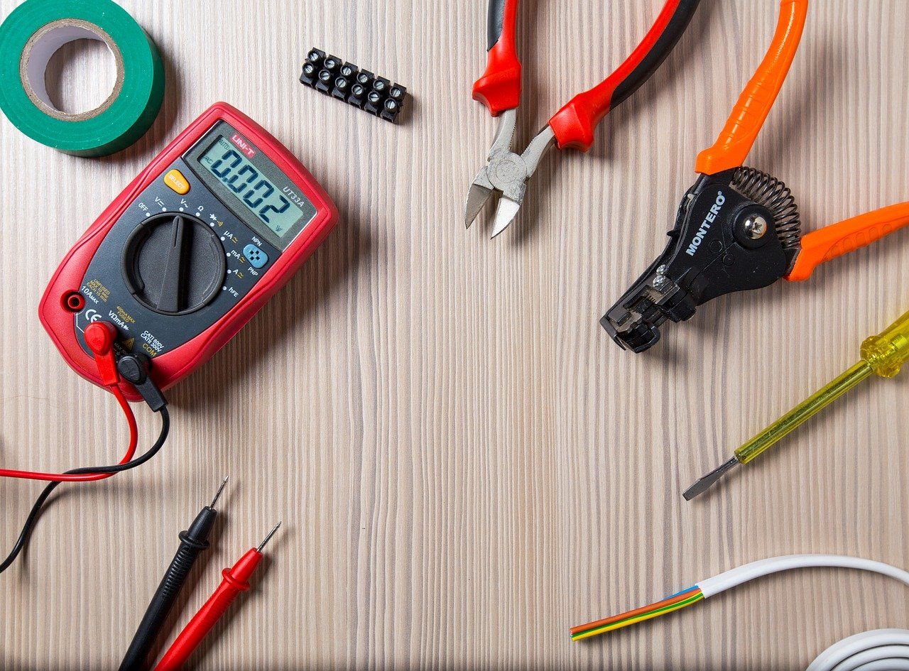 electrical inspection tools on a table