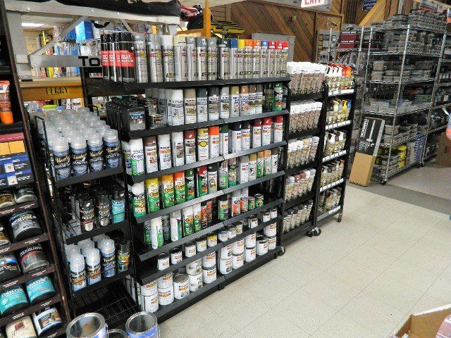 Rail Systems — Assorted In Can Liquid Shelf in Ambridge, PA