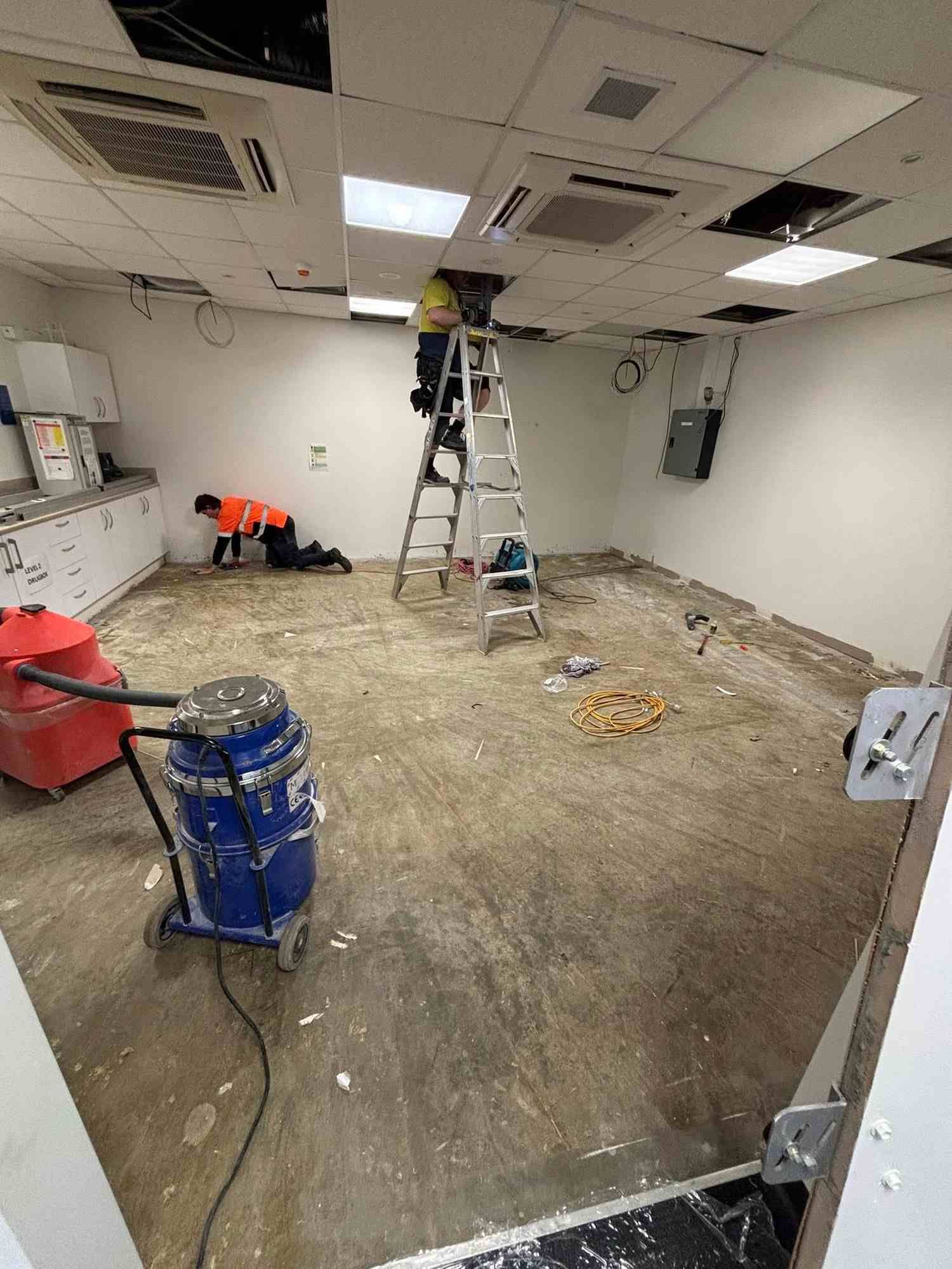 Workers in An Office During Renovation — Gava Floor Centre in Alstonville, NSW