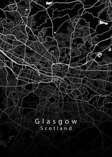 Map of Glasgow, Scotland