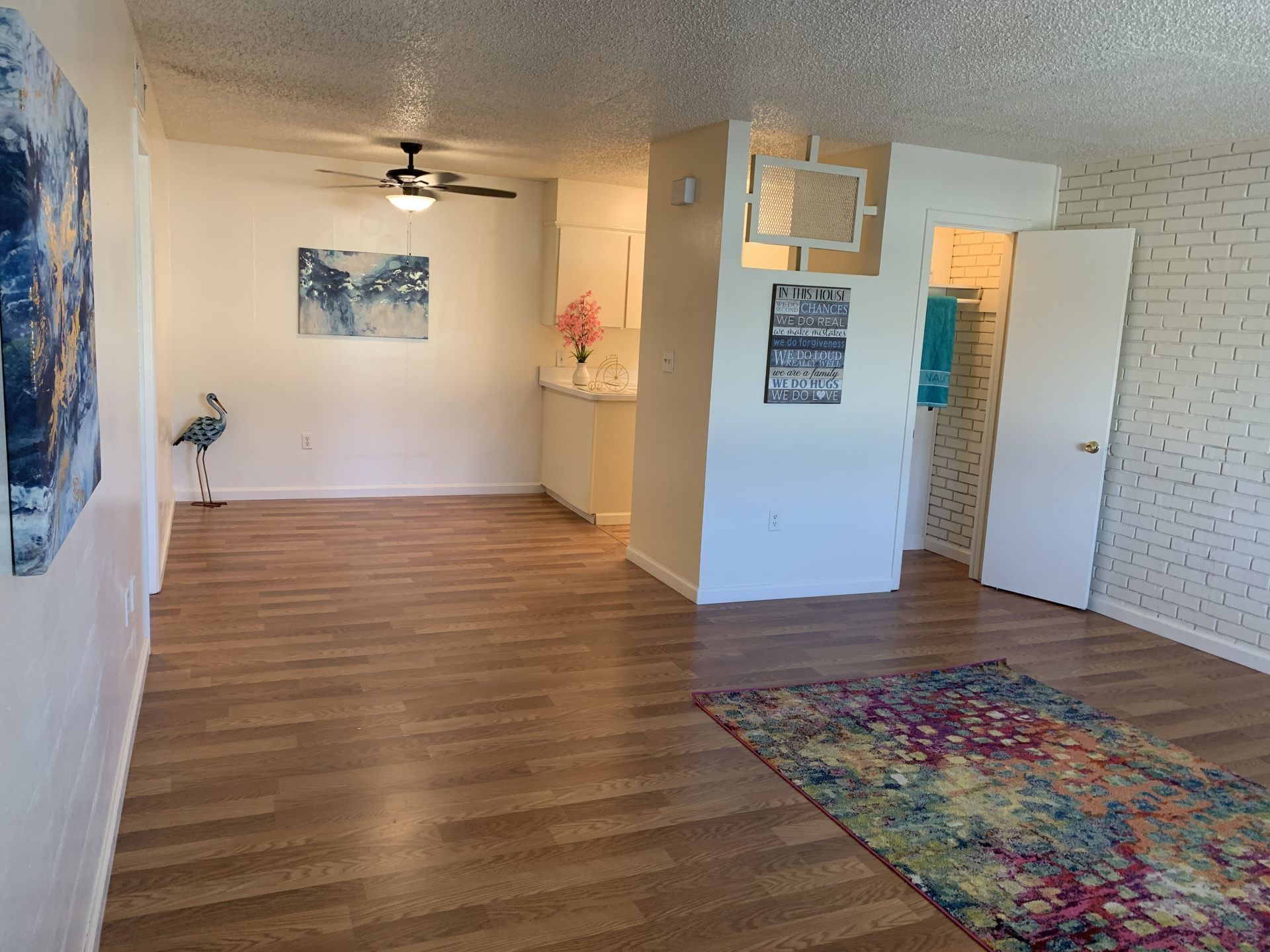 image of living room with hardwood floors at Greenbriar Terrace Apartments in Amarillo, TX