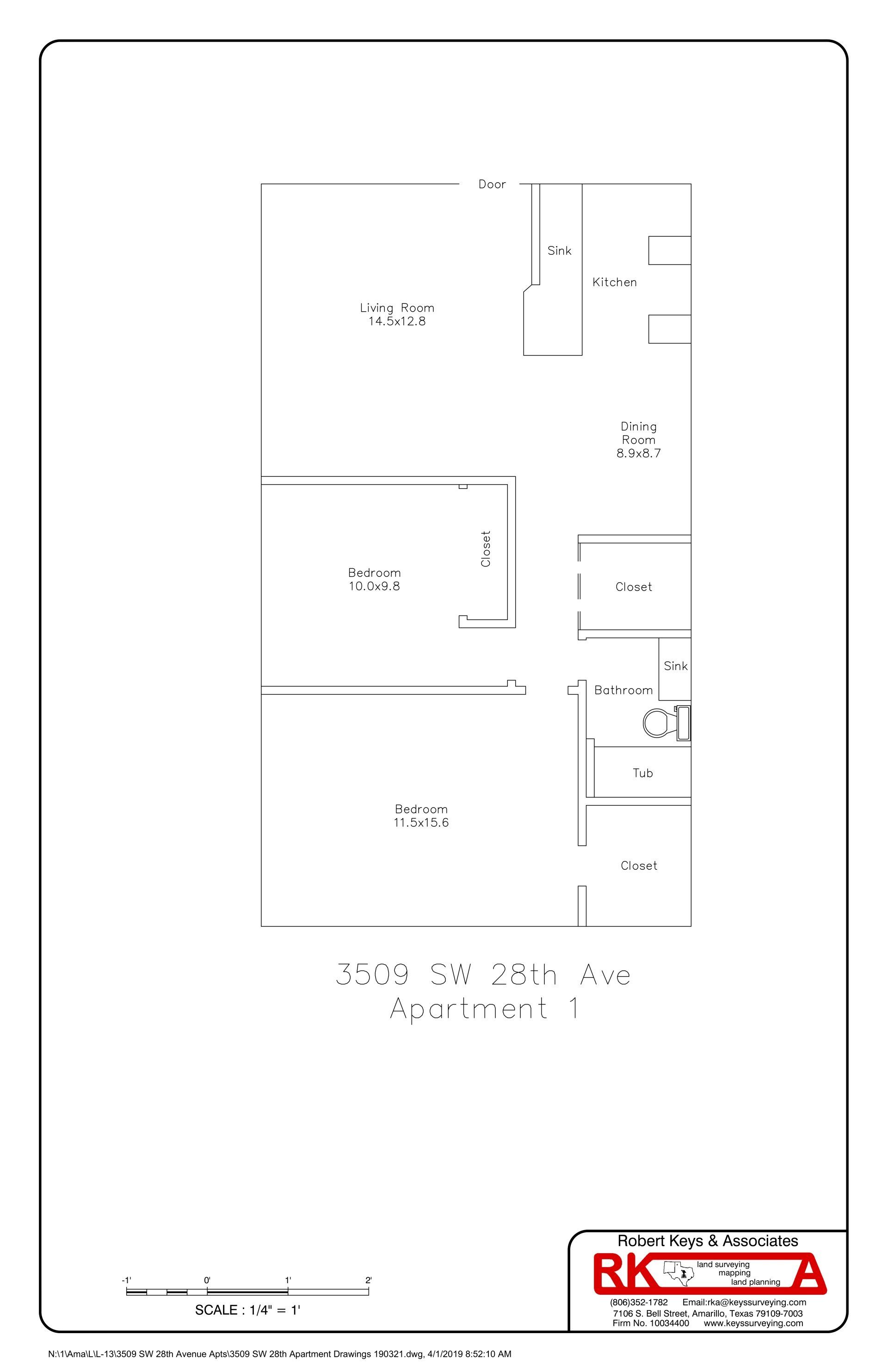 Apartment 1 Floorplan