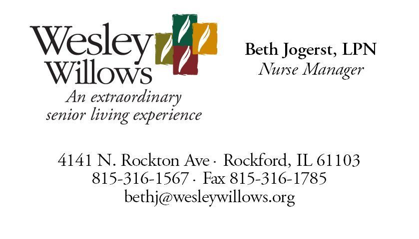 Beth Jogerst Business Card | Wesley Willows