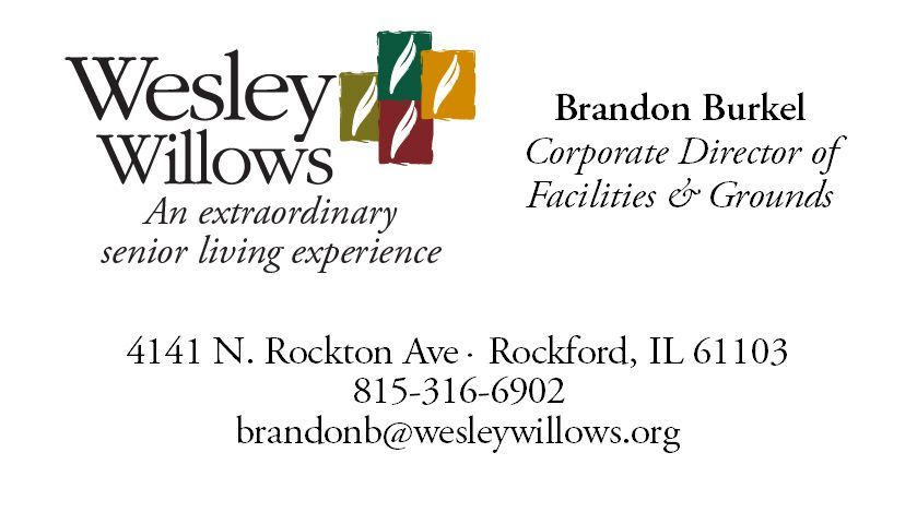 Brandon Burkel Business Card | Wesley Willows