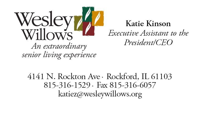 Katie Kinson Business Card | Wesley Willows