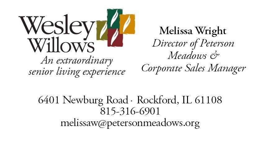 Melissa Wright Business Card | Wesley Willows