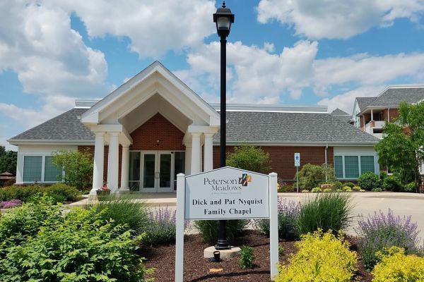 Exterior of the Dick and Pat Nyquist Family Chapel at Peterson Meadows