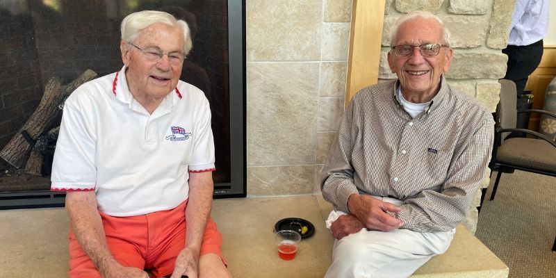 Happy seniors enjoy their time together at Wesley Willows in Rockford, IL