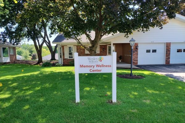 Exterior of the Memory Wellness Center at Wesley Willows