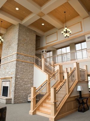 Entryway for Wesley Willows senior living community in Rockford, IL