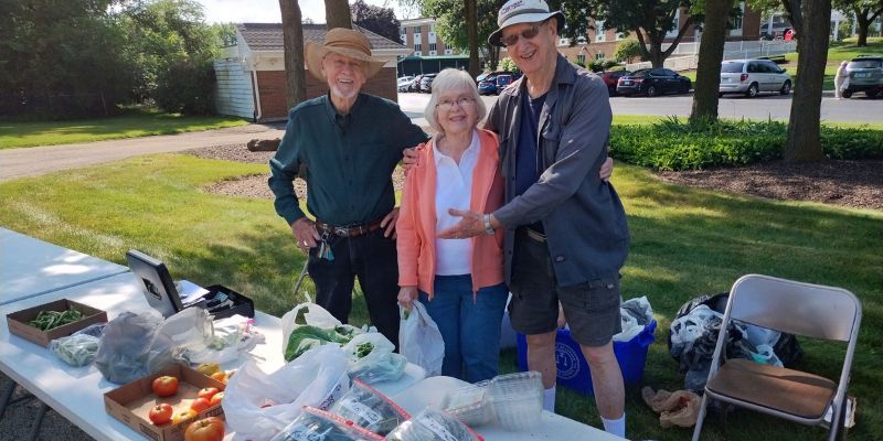 Wesley Willows residents at the Gardeners Market