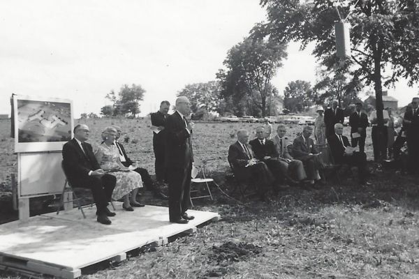 The groundbreaking ceremony for Wesley Willows in June 1964