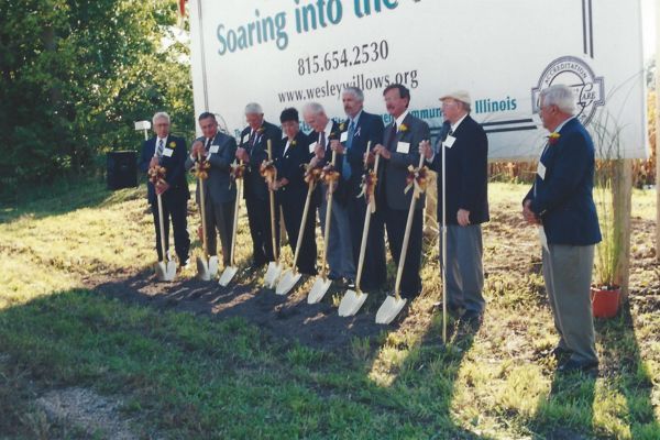 The groundbreaking ceremony for Willow Ridge Homes on the west side of North Rockton Road in Rockford, IL