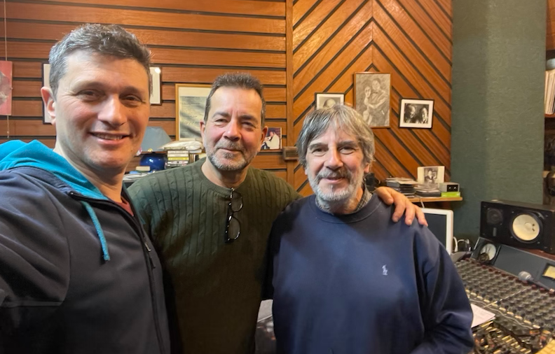 Pablo Panitta, Pablo Rabinovich y Mario Sobrino en los Estudios del Nuevo Mundo