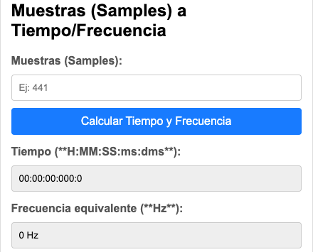 Pasaje Muestras Tiempo Frecuencia