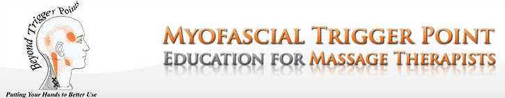 A logo for myofascial trigger point education for massage therapists