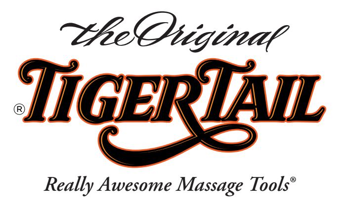 The logo for the original tigertail really awesome massage tools