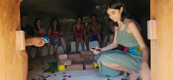 temazcal para relajación y bienestar en la playa