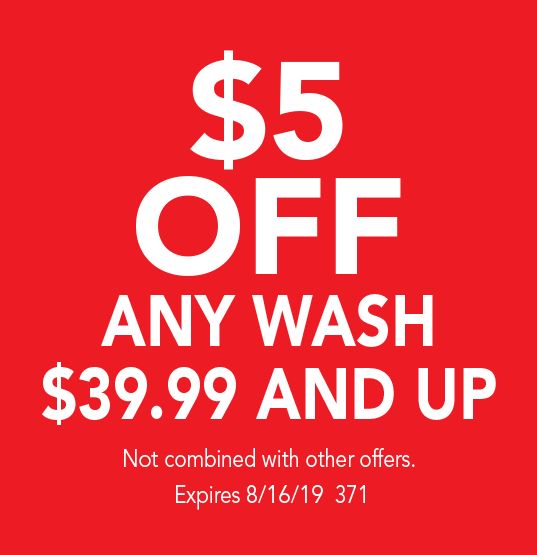 5 off any wash coupon