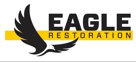 A logo for eagle restoration with an eagle on it.
