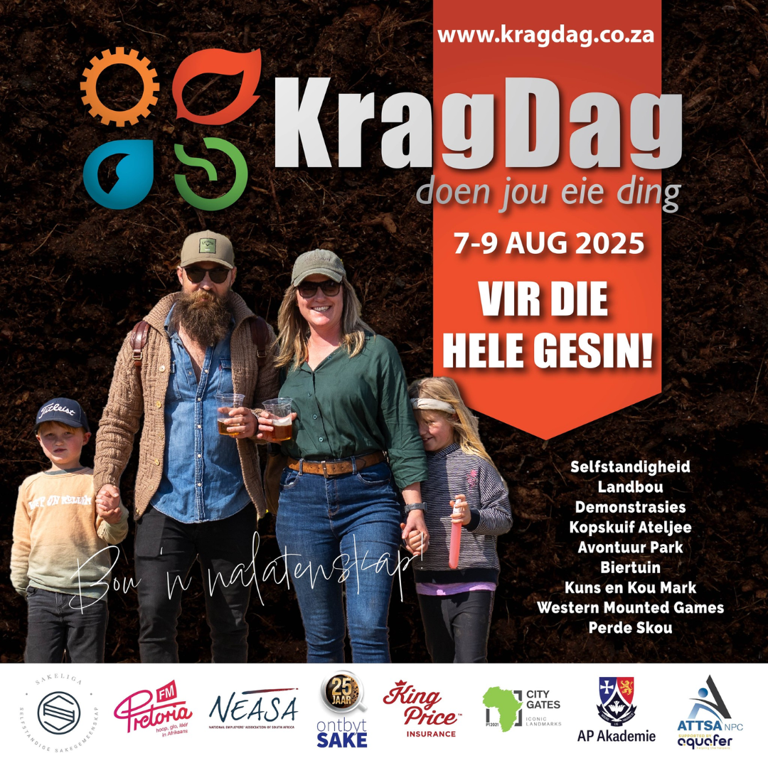Krag Dag event ad with family, logo, dates, website, and sponsors.