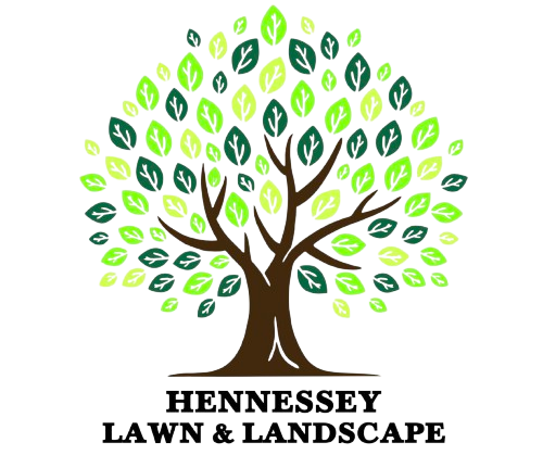 Tree logo with brown trunk, green leaves, and the text "HENNESSEY LAWN & LANDSCAPE".