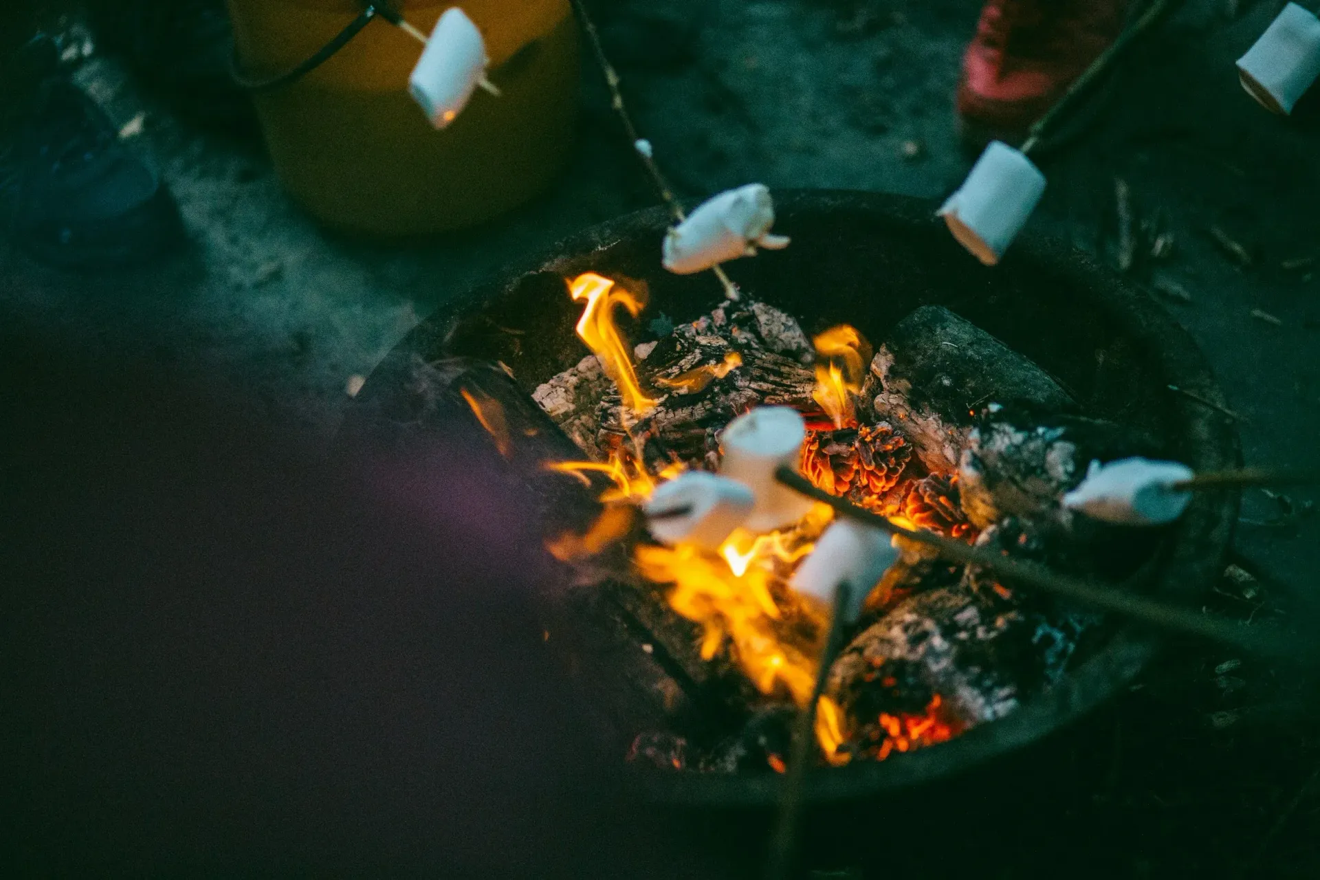 Outdoor gathering at Simple Livin Campground