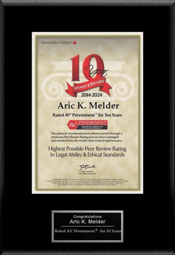 Martindale Hubbell Award — Royal Oak, MI — Melder & Melder, P.C.