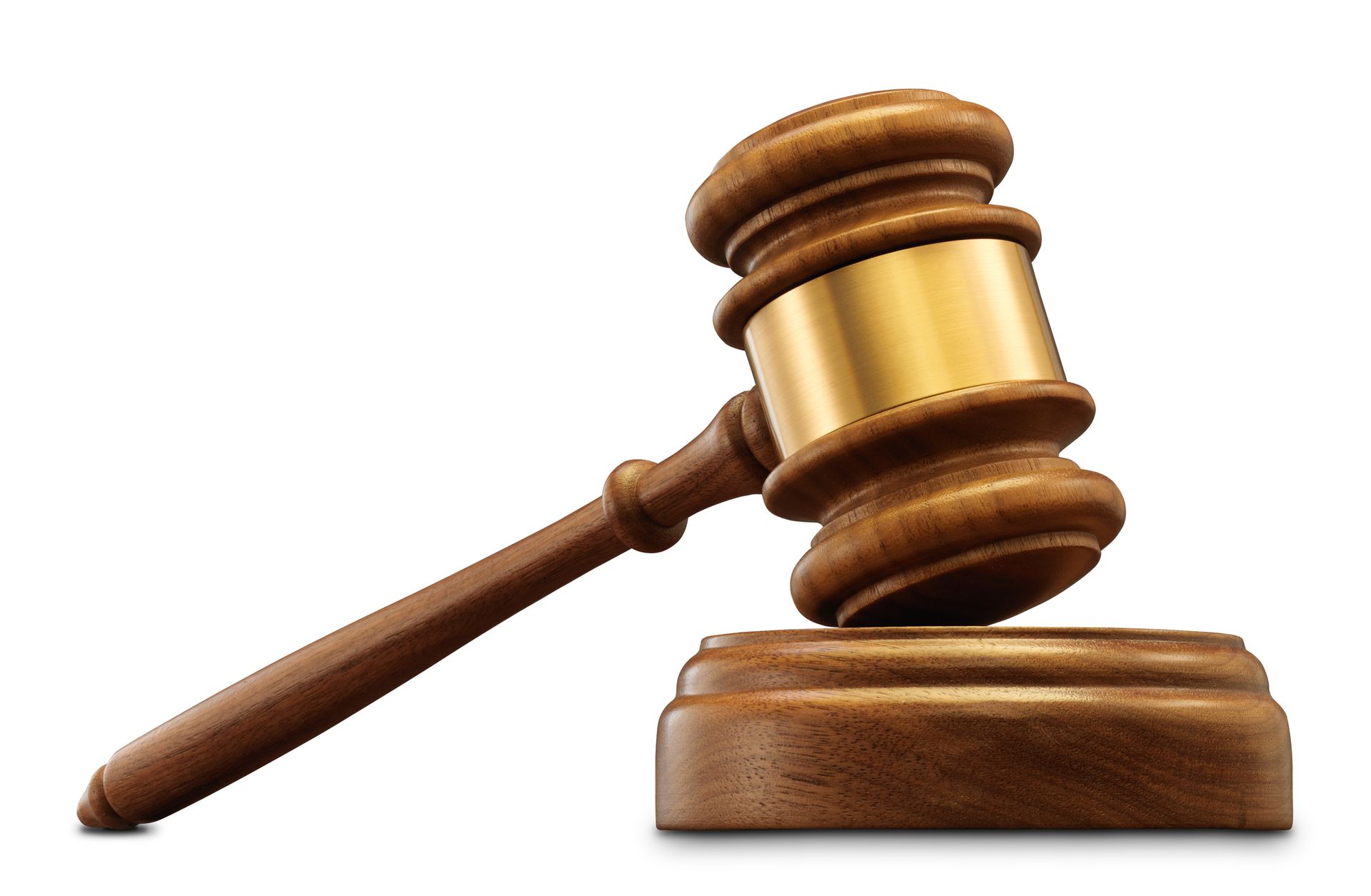 Judge's gavel isolated on white | Compensation Lawyers Wollongong NSW