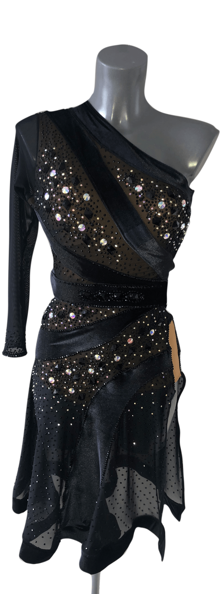 Black Competition Latin Dress