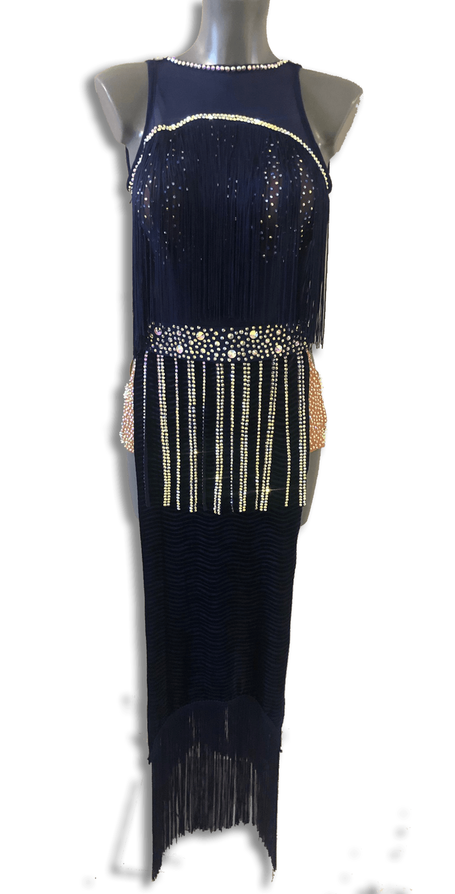 Navy competition Latin dress